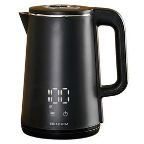 벤하임 대용량 이중단열 온도조절 스텐 보온주전자 1.8L