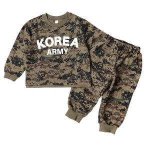 아동용 긴팔 코리아 아미 상하복 세트
