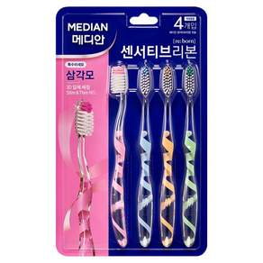 메디안 센서티브 리본 칫솔 4종 세트