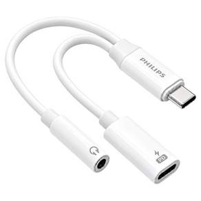 필립스 USB C to 3.5 / C타입 60W 고속충전 DAC 이어폰 듀얼 젠더