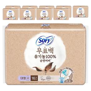 쏘피 순면커버 무표백 생리대 날개형