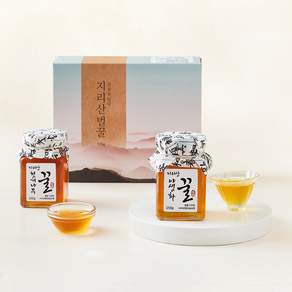 지리산 헛개나무꿀 250g + 야생화꿀 250g 세트 + 쇼핑백