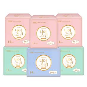 리버티오가네이처 니어스킨 생리대 날개형 중형 14p 3팩 + 대형12p 2팩 + 오버나이트10p