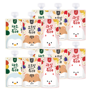 리틀스푼 과일 인더 퓨레 100g + 채소 인더 퓨레 100g + 오트밀 인더 퓨레 100g 세트