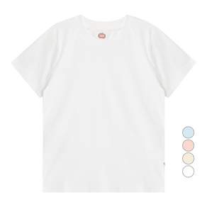 점핑칙피 유아동 베이직 반팔 솔리드 티셔츠
