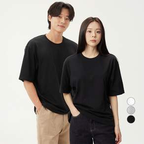 캐럿 고밀도 릴렉스핏 반팔 티셔츠 - 티셔츠