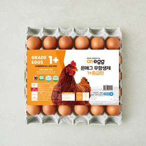 온에그 무항생제 인증 1+등급 특란 1.8kg