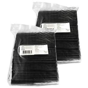 보니팩 일자 검정 벌크포장 빨대 7 x 210 mm