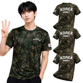 ROKA 남녀공용 KOREA ARMY 쿨링 티셔츠 3p