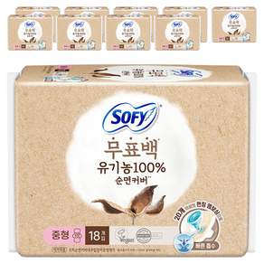 쏘피 무표백 유기농 순면커버 내추럴컬러 에이 생리대 날개형
