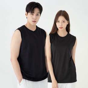 캐럿 남녀공용 기능성 퀵드라이 에어매쉬 민소매 티셔츠