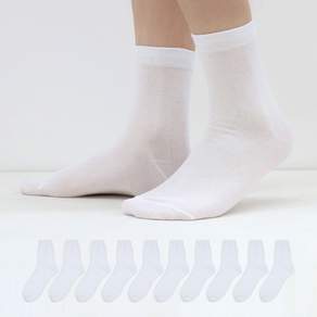 이지레그 남성용 시원한 쿨 무지 중목 양말 10켤레