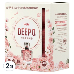 아이러브베베 딥큐 건조기시트 샤르망부케 본품, 2개, 40개입