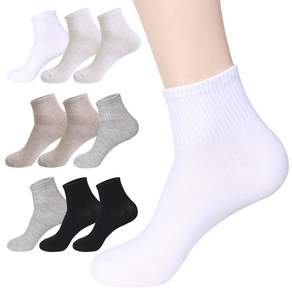 두발로 여성용 커버 무지 중목 밴딩 양말 10켤레 B
