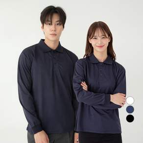 캐럿 남녀공용 기능성 퀵드라이 에어매쉬 긴팔 카라 티셔츠