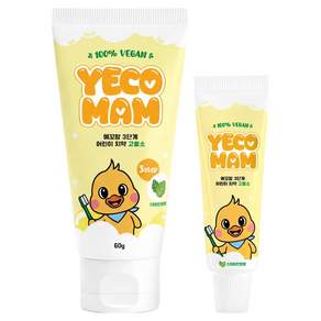 예꼬맘 3단계 어린이치약 고불소 60g + 미니치약 15g 스피아민트향