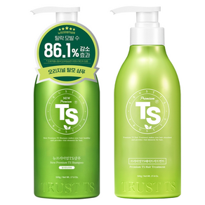 TS 뉴 프리미엄 샴푸 500g + 프리미엄 트리트먼트 500ml 세트