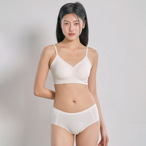 크로커다일 소프트 쿨인견 쉘론 패드일체형 스트랩 브라 팬티 세트 CDI027 CDW5N14_T