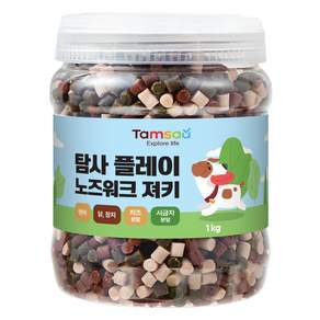 탐사 강아지 간식 플레이 노즈워크 말랑 져키 혼합맛 1kg
