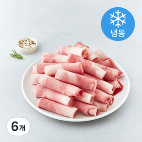 스페인산 껍질 있는 돼지 미박 목전지 대패 돌돌말이 2mm (냉동), 6개, 1kg