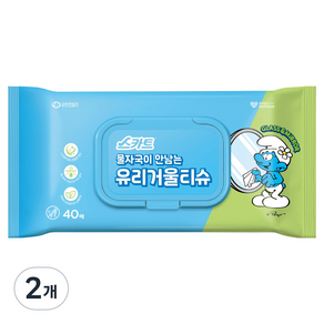 스카트 물자국이 안남는 유리거울 티슈 40p