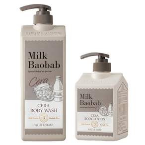 밀크바오밥 세라 바디워시 화이트솝 1200ml + 세라 바디로션 화이트솝 600ml