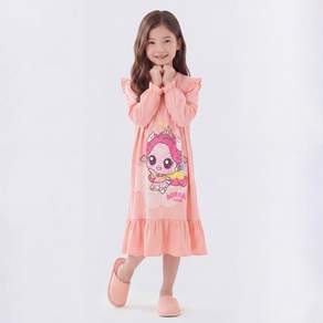 프리미에팜 여아용 캐치 티니핑 피치스판 9부 파자마 잠옷 원피스 - 잠옷/홈웨어