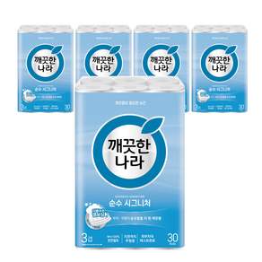 깨끗한나라 순수 시그니처 천연펄프 3겹 롤화장지
