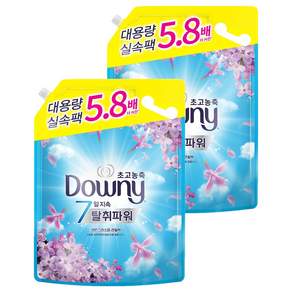 다우니 탈취파워 고농축 섬유유연제 레몬그라스와 라일락 리필