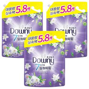 다우니 초고농축 7일지속 탈취파워 섬유유연제 화이트티와 릴리 리필