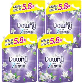 다우니 초고농축 7일지속 탈취파워 섬유유연제 화이트티와 릴리 리필