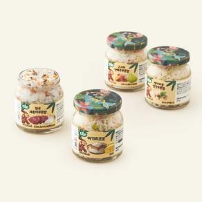 cle 후기 12~14개월 한우새송이무른밥 200g + 고구마양배추무른밥 200g + 아기리조또 200g + 병아리콩영양무른밥 200g 이유식 A세트