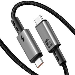홈플래닛 C타입-C타입 USB4.0 8K 썬더볼트4 호환 240W 40Gbps 고속충전 데이터 케이블