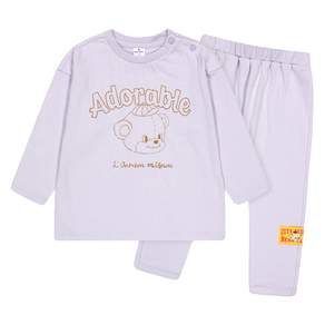 MilkBaby 유아용 씩씩한 미소베어 라운지웨어 실내 상하복 세트