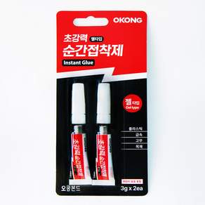 오공 초강력 순간접착제 젤타입 3g x 2p