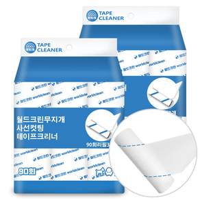월드크린 무지개 사선컷팅 테이프 크리너 90회 리필 3p