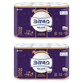 크리넥스 데코 앤 소프트 화장지 3겹