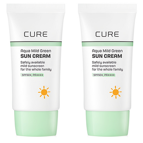 김정문알로에 라센스 로에 큐어 아쿠아 마일드 그린 선크림 SPF50+ PA++++