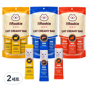 엔루키 고양이 크리미 스틱 짜먹는 간식 15g x 30p x 3종 세트
