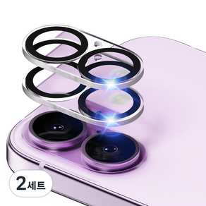 신지모루 빛번짐 방지 카메라 렌즈 강화유리 블랙링 액정보호필름 2p