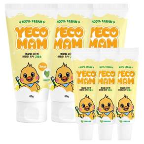 예꼬맘 3단계 어린이치약 고불소 60g + 미니치약 15g 스피아민트향