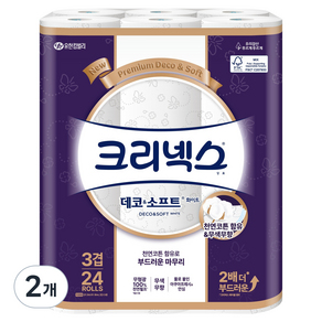 크리넥스 데코 & 소프트 화이트 화장지