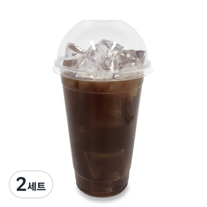 투고팩 투명 PET 아이스컵+돔뚜껑