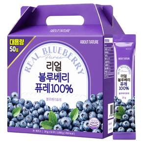 어바웃네이처 대용량 리얼 블루베리 퓨레 100% 50p