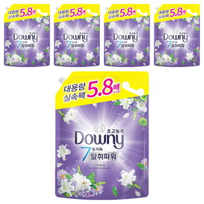 다우니 초고농축 7일지속 탈취파워 섬유유연제 화이트티와 릴리 리필