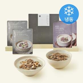 설성목장 보양식 한우곰탕 1~2인분 500g x 2개입 + 한우 꼬리곰탕 1~2인분 800g x 2개입 세트 (냉동)