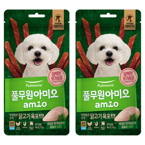 풀무원아미오 강아지 자연담은 육포 칼슘PLUS
