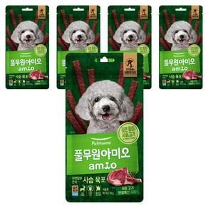 풀무원아미오 강아지 자연담은 간식 육포