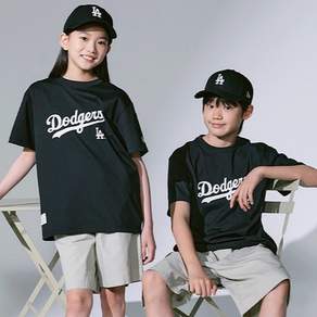 뉴에라 MLB 스크립트 로고 오버핏 반팔 티셔츠 로스엔젤레스 다저스