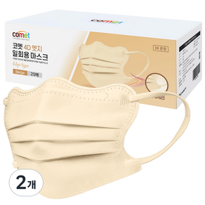 코멧 둥근 얼굴형을 보완 해주는 4D 엣지 일회용 마스크 개별포장 중형